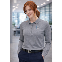 Polo gris &agrave; manches longues femme - SENAT